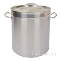 StockPot à fond composé en acier inoxydable de style 04